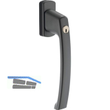 MACO SKB-S/SE/PAS Drehgriff sperrbar, ohne Vierkant, Alu schwarzbraun eloxiert