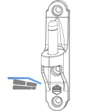 MACO RUSTICO Ladenplattenkloben MMV, Klobenabstand 22,5 mm, schwarz (202225)