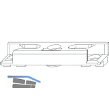 MACO Schlie�teil iS Euronut 7/8/4, Falzluft 12 mm, Positionszapfen 12x3 (96691)