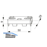 MACO Schlie�teil iS PVC 12/20-13, BRUEGMANN/VEKA, silber (354092)