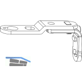 MACO MM Drehbandarm AS/PVC/DTuni f�r Dreh-Kippbandstulp 120 kg, silber (202271)