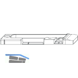 MACO Kippschlie�teil senkrecht, Falzluft 12 mm, Eurofalz 24 mm, 13V, links