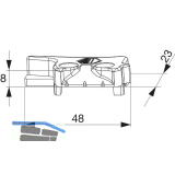 MACO MM Hebeteil PVC 12/20-13, REHAU, rechts, silber (356352)
