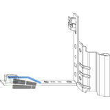 MACO Falzecklagerband AS/PVC ohne �V 12/18-26 mm, rechts, silber (58475)