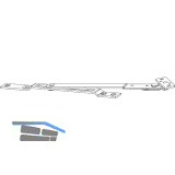 MACO Kippschere mit Befestigungslasche, silber (209723)