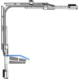 MACO MM Eckumlenkung f�r Schr�gfenster 1 iS (222212)