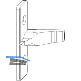 MACO Anpressverschluss Fl�gelteil 9V ohne Beschlagsnut (97529)