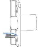 MACO Anpressverschluss einbohrbar Rahmenteil, Eurofalz 18 mm 9V (354090)
