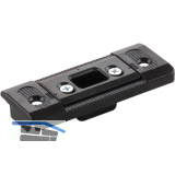 Schlie�teil f�r Bodenschwelle EIFEL T, 80 x 32 mm, Zinkdruckguss schwarz