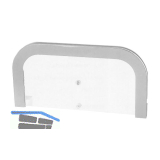 Durchreiche f�r 4 - 5,5 mm Glasst�rke, 300 x 152 mm, Kunststoff hellgrau