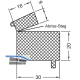 GUTMANN Weser Dichtst�ckprofil TD 20/9 L=1000 mm EPDM schwarz