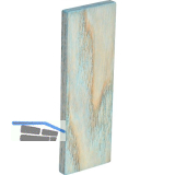 Holzklotz Esche lackiert 80 x 26 x 5 blau