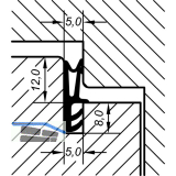 Fl�gelfalzdichtung EV 4150, Kunststoff braun