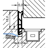 �berschlagdichtung EV 5855, Kunststoff beige