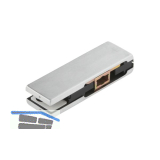 Unterer Eckbeschlag PT 10 Universal light, Glasst�rke 10mm, Edelstahl (03.502)