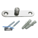 DORMA-Glas Zapfen PT 24 Universal light, � 15 mm, Edelstahl (03.623)