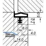 Innent�rdichtung EV 3691, Kunststoff schwarz