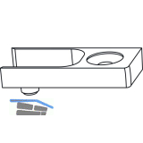 GU-966 mZ Schlie�platte, Schema C, Montage auf Falzhebelverschluss, Zink silber
