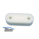 Unterlegplatte rund zu Schlie�blech, St�rke 14 mm, Kunststoff wei�