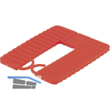 ROTO Euroklick Distanzplatte mit Sperrhaken 65 x 52.5 x 3 rot