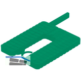 ROTO Euroklick Distanzplatte mit Sperrhaken & Montagehilfe 40 x 30 x 5 gr�n