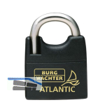 BURG-W�CHTER Vorhangschloss Atlantic hoher B�gel, 50 mm, verschiedensperrend SB