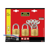BURG-W�CHTER Vorhangschloss-Set Trio 222, 20 mm, gleichsperrend SB-3