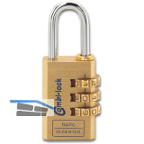 BURG-W�CHTER Zahlenvorhangschloss 80 Combi Lock, verstellbar, Breite 30 mm