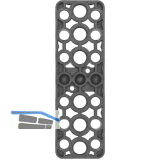 GV Unterlegplatte, 160 x 50 x 15 mm, Kunststoff grau