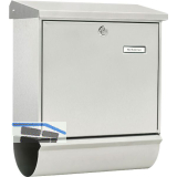 BURG Briefkasten COMFORT-SET - mit Zeitungsbox, Edelstahl rostfrei