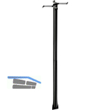BURG St�tzpfosten zu U.S. MAILBOX, H�he 1500 mm, Stahl verzinkt schwarz