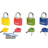 MASTER LOCK Vorhangschloss Vinyl verschiedensperrend, Breite 30 mm, bunt, SB