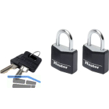 MASTER LOCK Vorhangschloss 9130 EURTBLK Vinyl schwarz, Br. 30 mm, gleichsp. SB-2