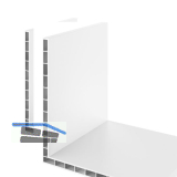 Hohlkammerwinkel 110x90x7 wei�