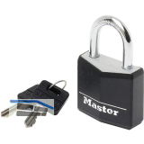 MASTER LOCK Vorhangschloss 9130 EURDBLK Alu schwarz, Br. 30 mm, verschieden. SB