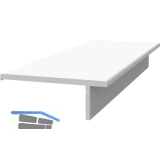 Blindstockprofil 60mm, PVC wei�, 6000mm