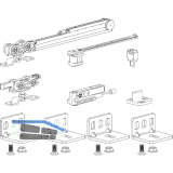 TERNO Beschlagset Classic Fluid 70/Basic Komfort Holz 50 kg ohne Laufschiene