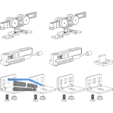 TERNO Beschlagset Classic Basic Komfort Holz 50 kg ohne Laufschiene