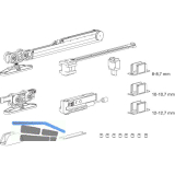 TERNO Beschlagset Vetro 40 Fluid 70/Basic Komfort Glas 80 kg ohne Laufschiene