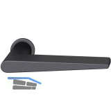 FSB Steckgriff 15 1005 auf Mini-Rosette, T�rst�rke 39-48 mm, Aluminium schwarz