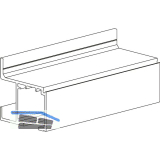 TERNO Laufschiene 1359 Wandmontage L=3000 mm auf Ma� geschnitten silber