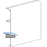 TERNO Clipblende 1690 schmal f�r Glas L=3000 mm auf Ma� silber