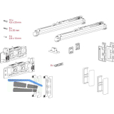 TERNO Diva Fluid Beschlagset Holz 1-flg. 80 kg