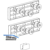 TERNO Diva Fluid Vetro Zusatz-Beschlagset Glas 1-flg. 80 kg schwarz matt