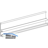 TERNO Diva Fluid Laufschiene 2560 f�r T�rseite L=2000 mm schwarz