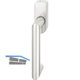 FSB Fenstergriff 34 1016 abschlie�bar ovale Rosette, Aluminium silber eloxiert