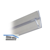 Frontanschlagprofil 180 Grad, f�r 6 - 8 mm, L�nge 2500 mm, transparent 69051