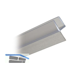 Dichtprofil, hart - weich f�r 6 und 8 mm, 2010 mm, transparent (69120)