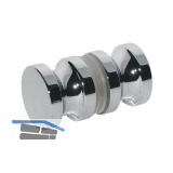 Duscht�rknopf DTKL 10, beidseitig, 32 mm, Messing verchromt poliert