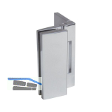 Duscht�rband Bella, 90� Glas-Wand, m. Langloch, nach innen, verchromt poliert